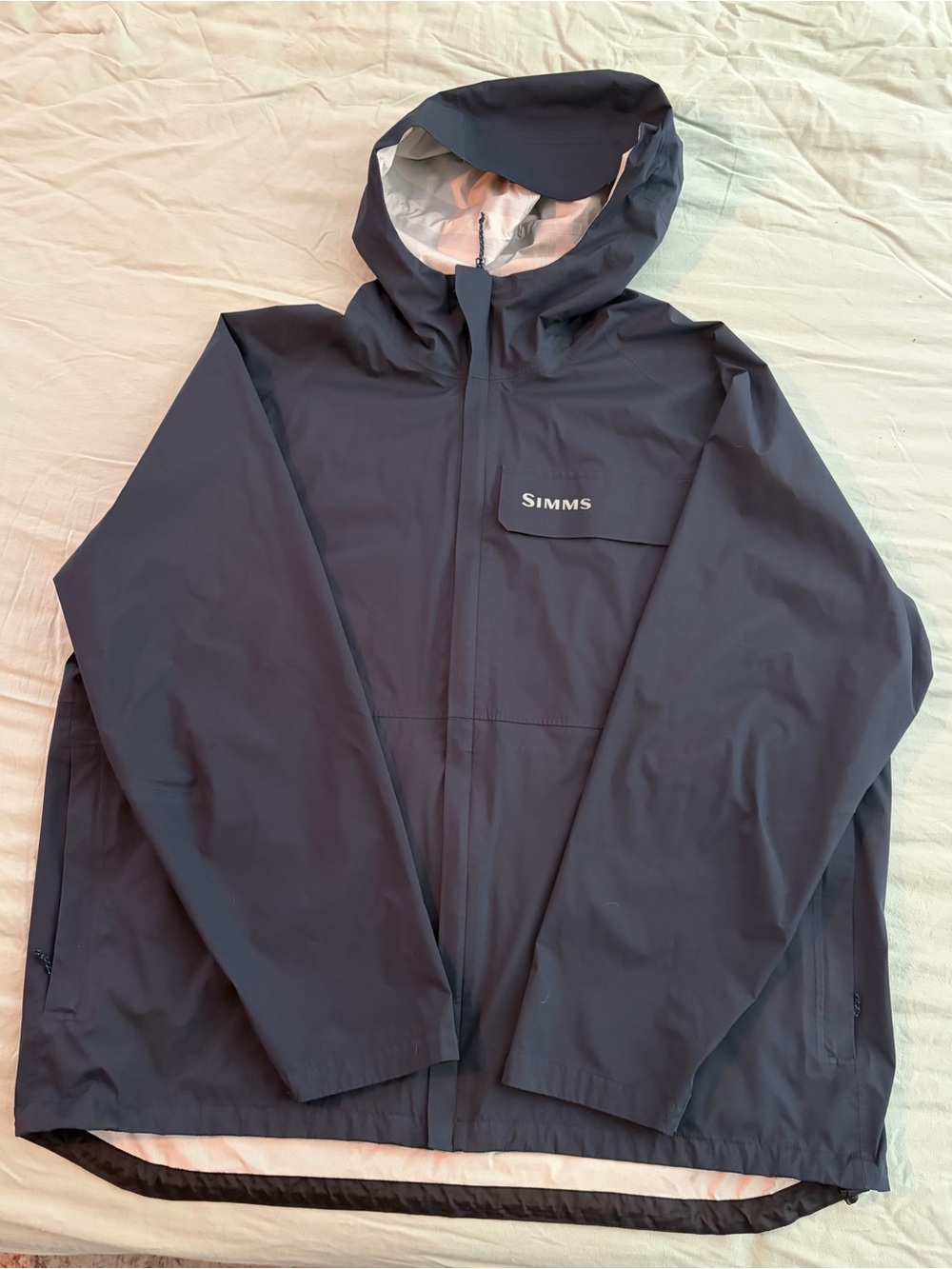 Simms Men's Hooded Raincoat - Dark Blue